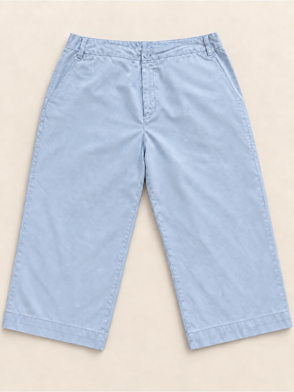 GAP Factory Powder Blue Cropped Wide-Leg Capris Size 14